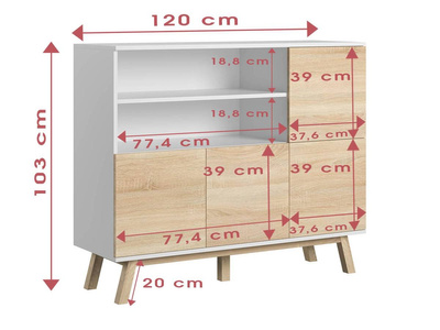Komód Vero Fehér Sonoma