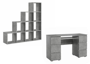 JARIS Íróasztal  + PÜTHAGORASZ Polc  (beton)
