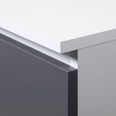 Asztal Pixelek Fehér Matt/Szürke