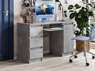 Íróasztal fiókokkal és szekrénnyel Jaris (beton hatású)