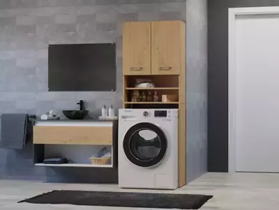 POL Fürdőszoba szekrények mosógép fölé (Artisan tölgy)