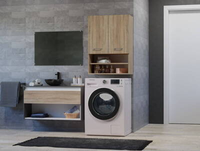 POL Mini Sonoma tölgy mosógép szekrény