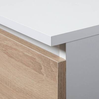 Pixel íróasztal Fehér/Sonoma