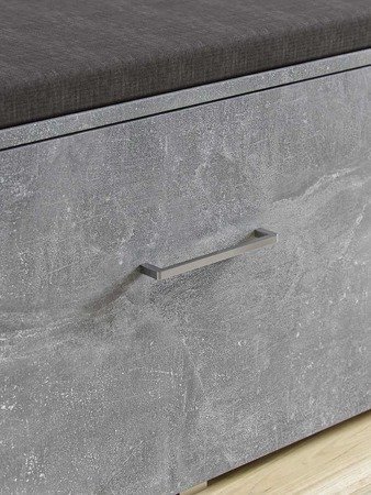 Stone előszoba szett (beton hatású) + fekete fém akasztók + fekete fém fogantyú